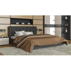 Двуспальная кровать с мягкой спинкой «Сити» СМ-194.01.003