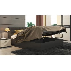 Двуспальная подъёмная кровать с мягкой спинкой «Сити» СМ-194.01.004